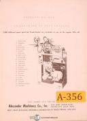 Traub-Traub AF 130, AM42 AM60, Six Position turret, Service and Parts Manual 1964-AF 130-AM42-AM60-02